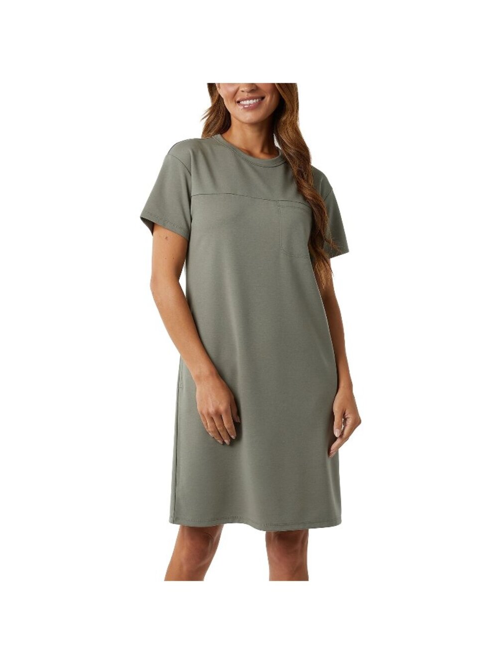 32 Degrees Cool Womens Short-Sleeve Green Dress XL Recycled Fabric